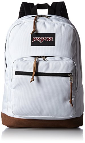 White jansport backpack with leather bottom Clearance