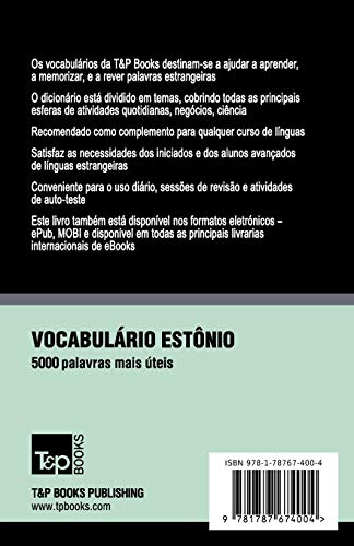 Vocabulário Português Brasileiro-Estônio - 5000 palavras: 70