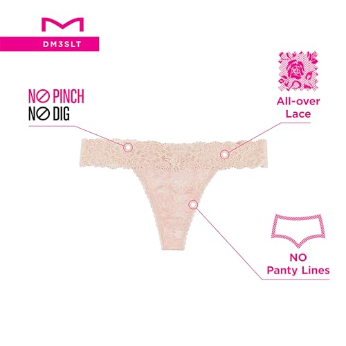 Image of Maidenform Women's Underwear Thongs Pack, 3-Pack, Thong Lace Underwear Women Pack, Sexy Wedding Lace Panties for Women