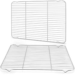 Homikit 16.6 x 11.5’’ Large Cooling Rack, 2 Pack Stainless Steel Wire Rack | Grid Cookie Rack for Cooking and Baking, Heavy Duty &Dishwasher Safe, Upgrade Height for Quick Cooling