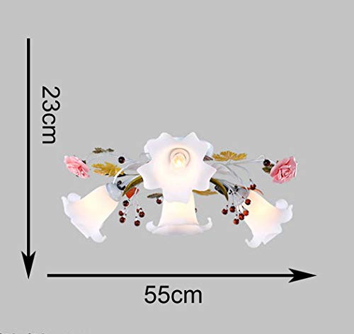 Plafonnier de salon rustique et compact pour grands volumes à plafond bas - 5
