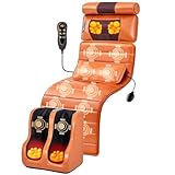 Beloving Upgraded Full Body Massage Mat with Calf and Foot Massager, Shiatsu Back Massage Pad with Neck and Lumbar Pillows, Multi-Zone Heating Chair Mat for Body Shoulder Waist Legs for Muscle Relax