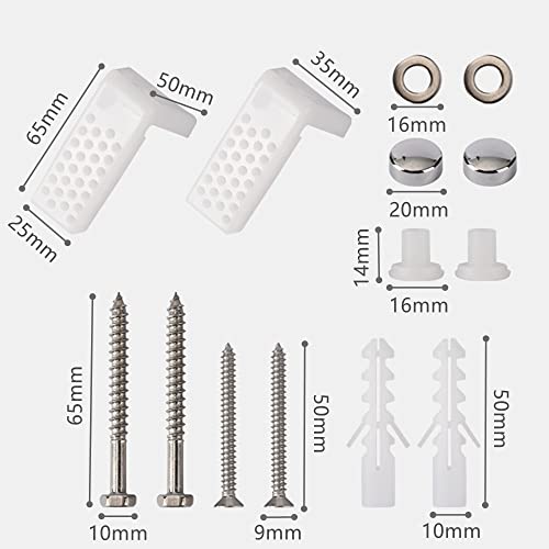 Floor Toilet Pan Fixing Kit - L Shape Toilet Bidet Fixing Bolts, Bathroom Repair Fixings - Bracket and Screws - Image 2