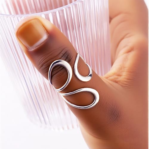 CSIYANJRY99 Gold Rings for Women Non Tarnish Adjustable Thumb Ring for Women Finger Ring Chunky Gold Silver Rings Anillos Para Mujer Stainless Steel New Year Anniversary Birthday Jewelry2