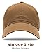 FURTALK Unisex Vintage Washed Unstructured Baseball Cap Washed Cotton Adjustable Dad Hat Brown