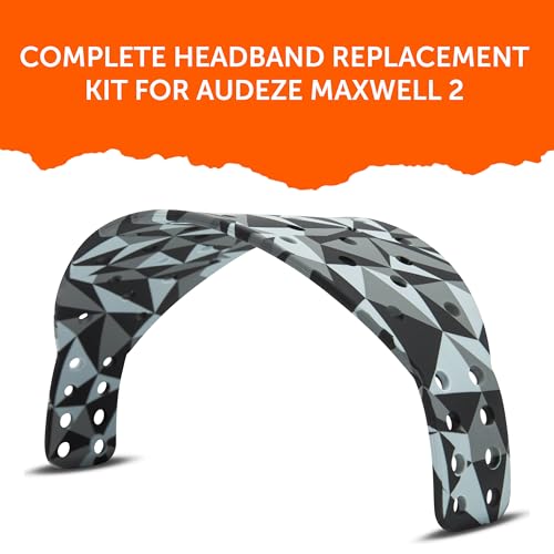 WC Mod Kit Maxwell 2 - Earpads, Headband & Side Plates para Audeze Maxwell 2 | Hecho por Wicked Cushions | Banda ancha de silicona extra, placas magnéticas y earpads de gel | Para Maxwell 2 & 2ANC | Geo Grey miniatura 6