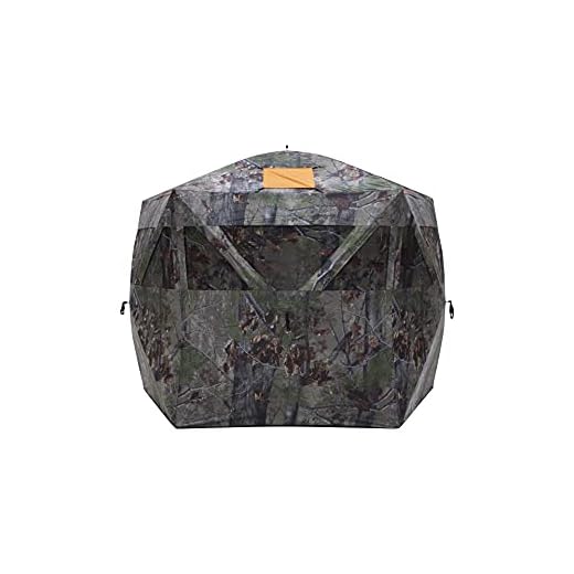Barronett Blinds® Feather Five, Portable Hunting Blind, Huge Interior, Lightweight, 4-Person, Bloodtrail® Backwoods, 72” x 84” x 84”, FF500BW