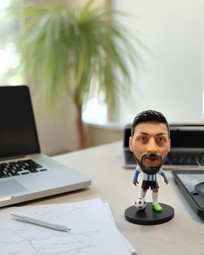 Image of Gifts- Messi Action Figure Football Player Figurine | Soccer Star Collectible with Ball | Desk Decor Toy for Sports Fans & Kid