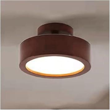 Close To Ceiling Lights Japanese Style Log Ceiling Light LED Flush Mount Ceiling Lamp 3 Color Temperature Adjustable Simple Round Ceiling Light Fixture Decoration for Bedroom Living Room Kitchen  Col