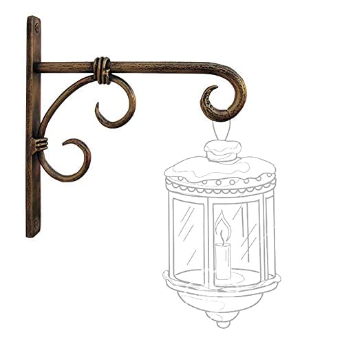 indian iron art Antique Metal Wall Bracket for Bird Feeders & Houses, Planters, Lanterns, Wind Chimes, Hanging Baskets, Ornaments, String Lights Hangers (Antique Gold) (Pack of 3) (B0BDSN6XSX) Amazon Price History, Amazon Price Tracker