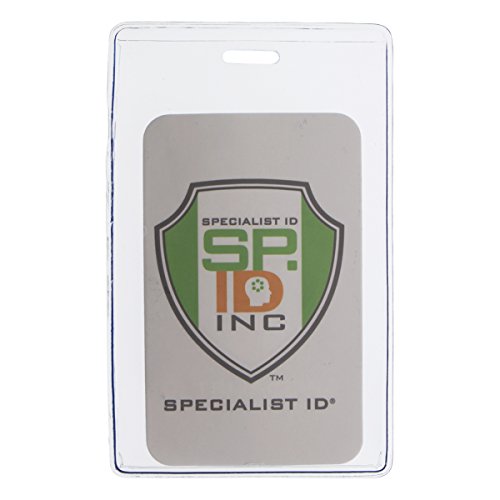 Clear Heavy Duty Vinyl Vertical Proximity Card Holder by Specialist ID Packaged and Sold Individually