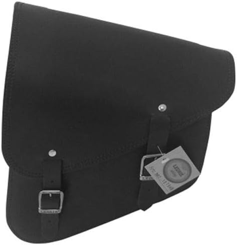 LEDRIE LZAD2-1075 Left Swingarm bag, Softail, 11Ltr Plain Black, Real leather, 27.5 x 14.5 x 37cm (W x D x H) Multi-fit, Rigid fixed model