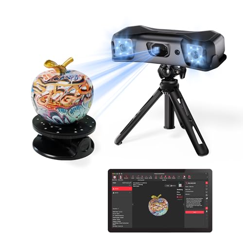 Revopoint MetroX Pro 3D Scanner for 3D Printing, Industrial-Grade Precision 0.01mm, 30+15 Blue Laser Scan, Full Color Scanning, for Reverse Engineering & Automotive Modeling, Standard