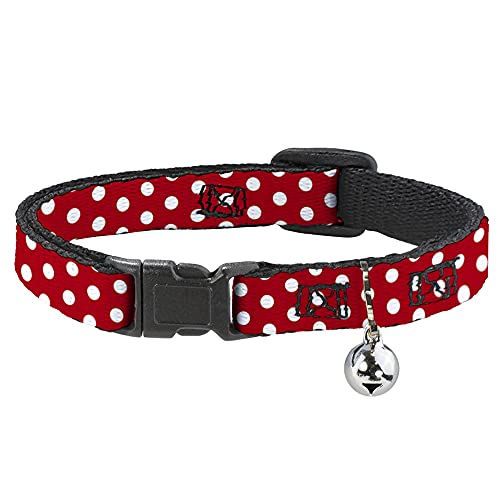 Cat Collar Breakaway Minnie Mouse Polka Dots Red White 8 To 12 Inches 0.5 Inch Wide #TOP12