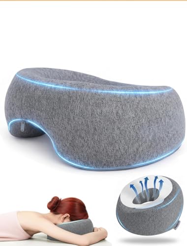 Face Down Pillow – Massage Headrest for Bed, BBL Pillow After Surgery Post Eye Surgery Recovery, Relieves Neck Pain, Comfortable Massage Headrest, Stomach Sleeping Pillow, Donut Pillow
