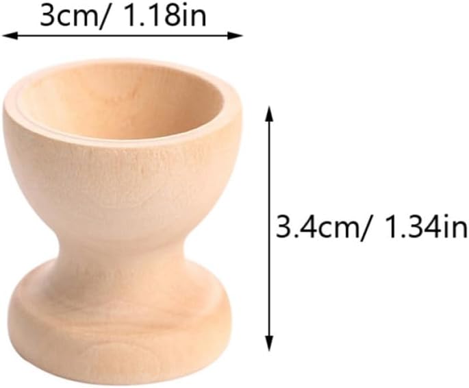 6pcs Wooden Egg Holder for Eggs, Tabletop Kitchen Egg Cup Tray