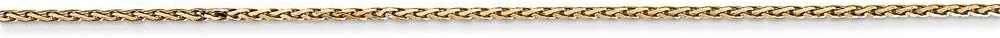 Roy Rose Jewelry 14K Yellow Gold .8mm Round Diamond-cut Wheat Chain Anklet Bracelet ~ Length 9'' inches