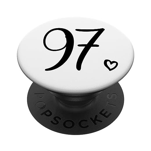 Número 97 Noventa y Siete Para Mujeres, 97 Años 97 Cumpleaños PopSockets PopGrip Intercambiable