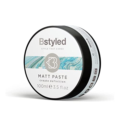 Jerome Russell BStyled Matt Paste - Hair Wax Paste for Hold, Volume & Texture with Pomegranate, Turmeric & Bond Building Technology, Vegan Hair Care, 100g