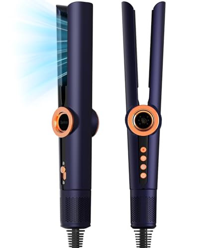 Lisseur à Air 2 en 1 - Sèche-Cheveux Lisseur Plasma Ionique 200 m/min - Coiffage Mouillé à Sec, Sans Dommage Thermique, Séchage &amp; Lissage Rapide pour Cheveux Mi-Longs à Longs - 3 Réglages Température