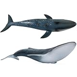LOVNBHELP 10 Inch Realistic Blue Whale Figurine, Solid Ocean Marine Animal Figure, Detailed Sea Creature Model, Educational Wildlife Learning Toy, Gift for Kids Toddlers Boys Girls 10"
