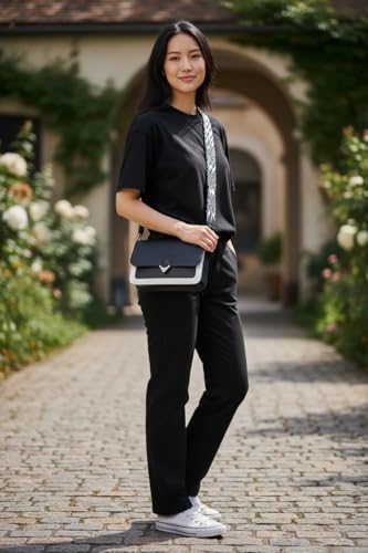 Image of YATEE Stylish Crossbody Sling Bag for women & Girls - Premium PU Leather Shoulder Purse with Adjustable Strap, Black Casual shoulder Bag for Office, Travel & Daily Use.