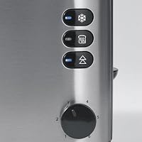 Severin Doppel-Langschlitztoaster mit eingebautem Brötchen-Aufsatz, für 4 Brotscheiben, Brotscheibenzentrierung, Aufwärm- und Defroster-Stufe, Edelstahl gebürstet, schwarz, 1.400 W, AT 2509 – Ansicht 9