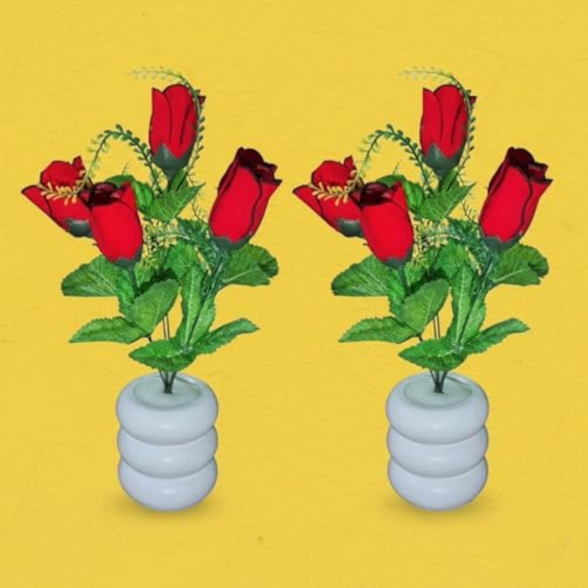 Artificial Flower Plant with Decorative Pot for Living Room