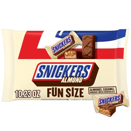 Image of SNICKERS Almond Fun Size Chocolate Bars, Individually Wrapped, 10.23 oz
