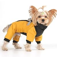 Etechydra Hondenjas Warme jassen, met afneembare capuchon, waterdichte hondenjas hondenjas winter fleece, warm jack, reflecterend hondenjas voor kleine middelgrote honden, Grijszwart, XL