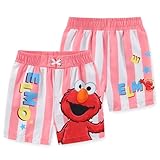 Sesame Street Elmo Boys UPF 50+ Swim Trunks Shorts Bathing Suit for Infant and Toddlers Red