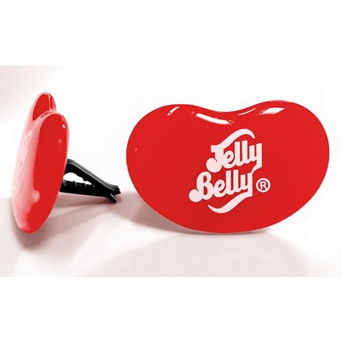 Image of Jelly Belly Duo Car Air Freshener Vent Clips, Very Cherry Scent, 2 Pack, Fun and Fruity Car Vent Clips With an Iconic Jelly Bean Shape