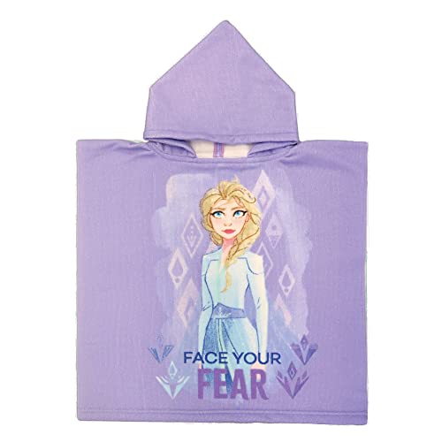 Poncho de playa Frozen II Disney Elsa Anna Toalla Albornoz de microfibra 100 x 50 cm 100 % PL -...