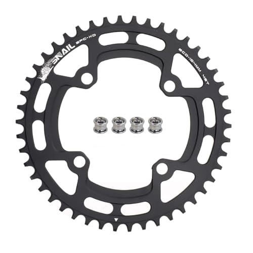 Plateau de vélo 46T Noir pour pédalier route mono plateau et transmission gravel