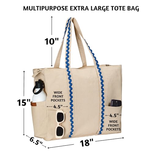 Image of Folkulture Beach Bag | Large Waterproof Beach Tote Bag for Women, Beach Essentials, Travel & Vacation Essentials