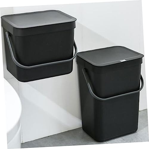 Support à déchets suspendu plastique noir amovible pour placard - 4
