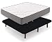 HOGAR24 ES HS14-Colchón Viscoelástico + Base Tapizada, en Color Negro, con Patas, Medida 135x190 cm, Núcleo Fresh Natur Alta Densidad Efecto Regenerador, Altura 24 cm