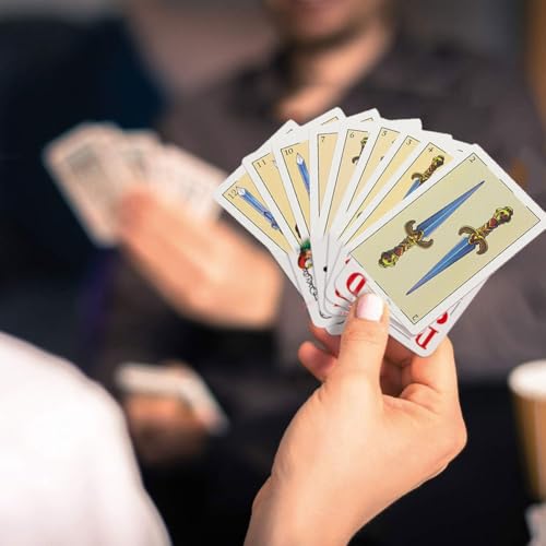Kartenspiel, spanische Spielkarten, Waterproof Plastic Playing Cards, wasserdichte Spielkarten Pokerkarten für das Geschenkpartyspiel, Design Mit klassischer Karte, Spanisches Deck mit 50 Karten – Bild 7