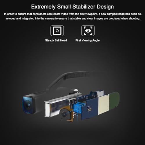 Image of 4K 60FPS /30FPS Camcorder, Head Mounted Camera, Wearable Video Camera, 2 Axis Anti Shake Stabilizer, Vlog Camera, APP Connection, 20MP Autofocus