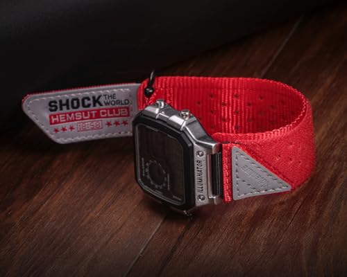 Image of Quick Release Watch Band Strap for Casio F-91W F-94W F-105W F-84W W-735H W-800H SGW-300H SGW-400H A158WA AE-1000W,18mm Leather Hook & Loop Casio strap
