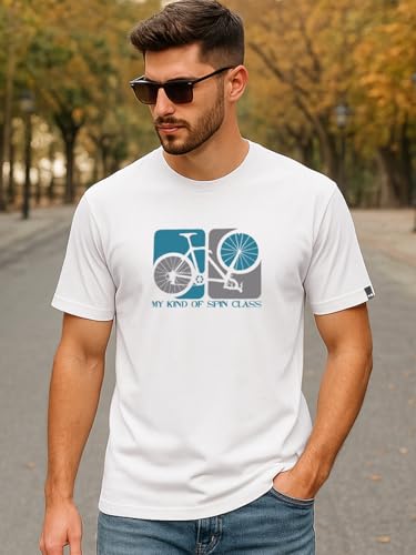 Image of Bewakoof Men's Graphic Print Regular Fit Half Sleeve Round Neck Pure Cotton T-Shirt