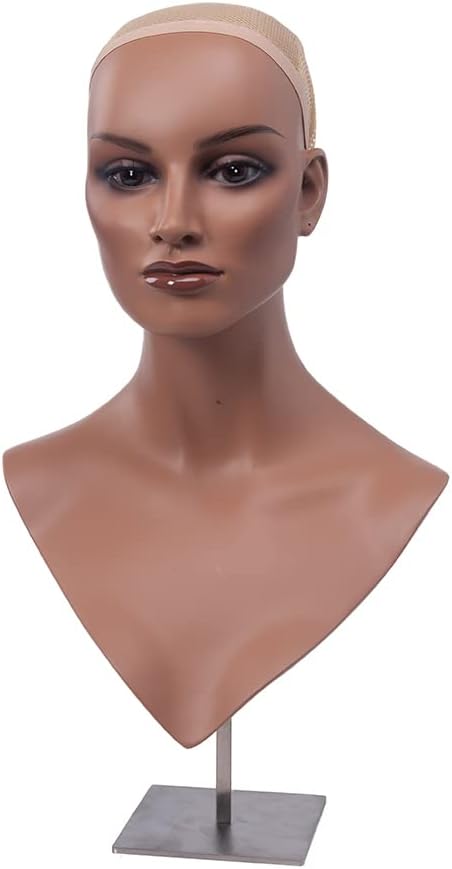 L7 Mannequin Female LifeSize Wig Display Heads Mannequin Head Stand for Wigs Sunglasses Caps Earrings