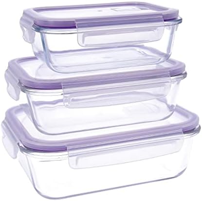 Quid Set de 3 recipientes herméticos Frost de vidrio, 104 cl | Tr...