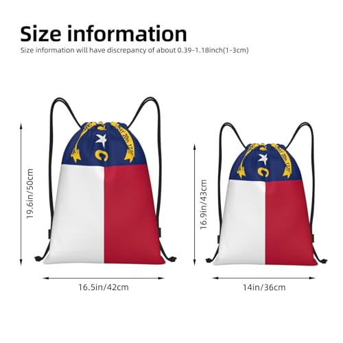 North Carolina state flag print Drawstring String Backpack Cinch Sack Sport Gym Bags for Yoga Traveling Outdoor Sports4
