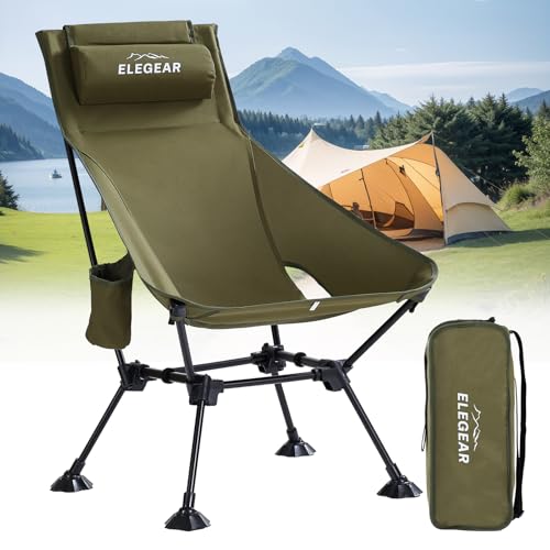 Elegear Silla de Camping Plegable Respaldo