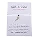 Valyria Good Luck Wish Bracelet Gift Card Friendship Bracelet Fit for 14cm-28mm(5 4/8"-1 1/8") (Angel Wing)