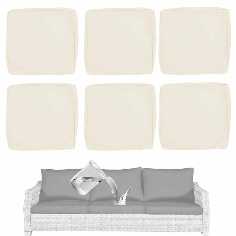 Housses de coussin imperméables pour vos soirées de jardin et canapé en rotin