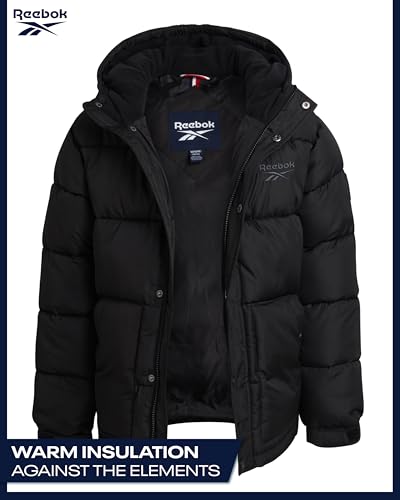 Reebok Boys Puffer Jacket - Heavyweight Wind & Water Resistant Fleece Lined Boys Winter Coat Quilted Insulated Winter Jacket2