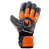 uhlsport ergonomic supersoft rf Dorso: Látex en relieve uhlsport Eliminator Supersoft SF Guantes, Azul Marino/Dark Orange, 6
