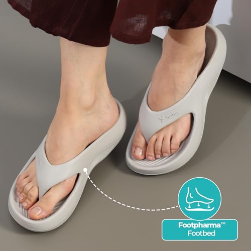 Image of YOHO PILO Slippers for Women | Lightweight & Waterproof Monsoon Footwear | Stylish & Comfortable Chhapal | Soft Orthopedic Flip-Flops, Daily Use Bathroom Slippers